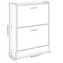 Voir la diapositive 6 : VIDAXL Armoire a chaussures Chene 59x17x81 cm Bois d'ingenierie