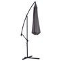 Voir la diapositive 6 : OUTSUNNY Parasol déporté octogonal inclinable manivelle pied acier Ø 3 x 2,5H m gris