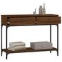 Voir la diapositive 4 : VIDAXL Table console chene marron 100x34,5x75 cm bois d'ingenierie