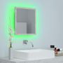 Voir la diapositive 5 : VIDAXL Miroir a LED de salle de bain Gris beton 40x8,5x37 cm Acrylique
