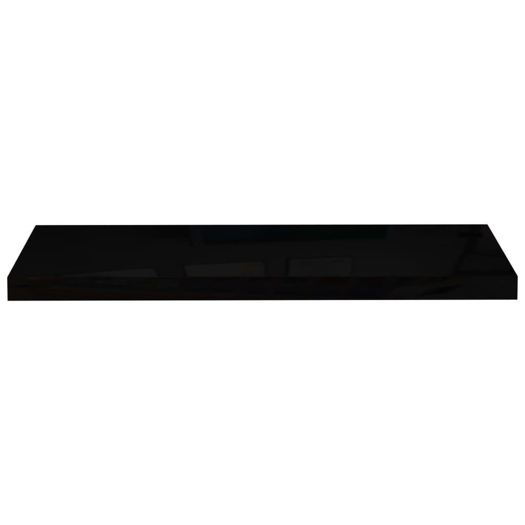 Voir la diapositive 4 : VIDAXL Etagere murale flottante 2 pcs Noir brillant 80x23,5x3,8 cm MDF