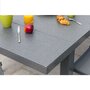 JARDILINE Table de jardin 90x160 / 210 cm en aluminium gris IBIZA