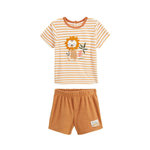 Petit Béguin Ensemble enfant t-shirt et short en éponge Mio. Coloris disponibles : Beige