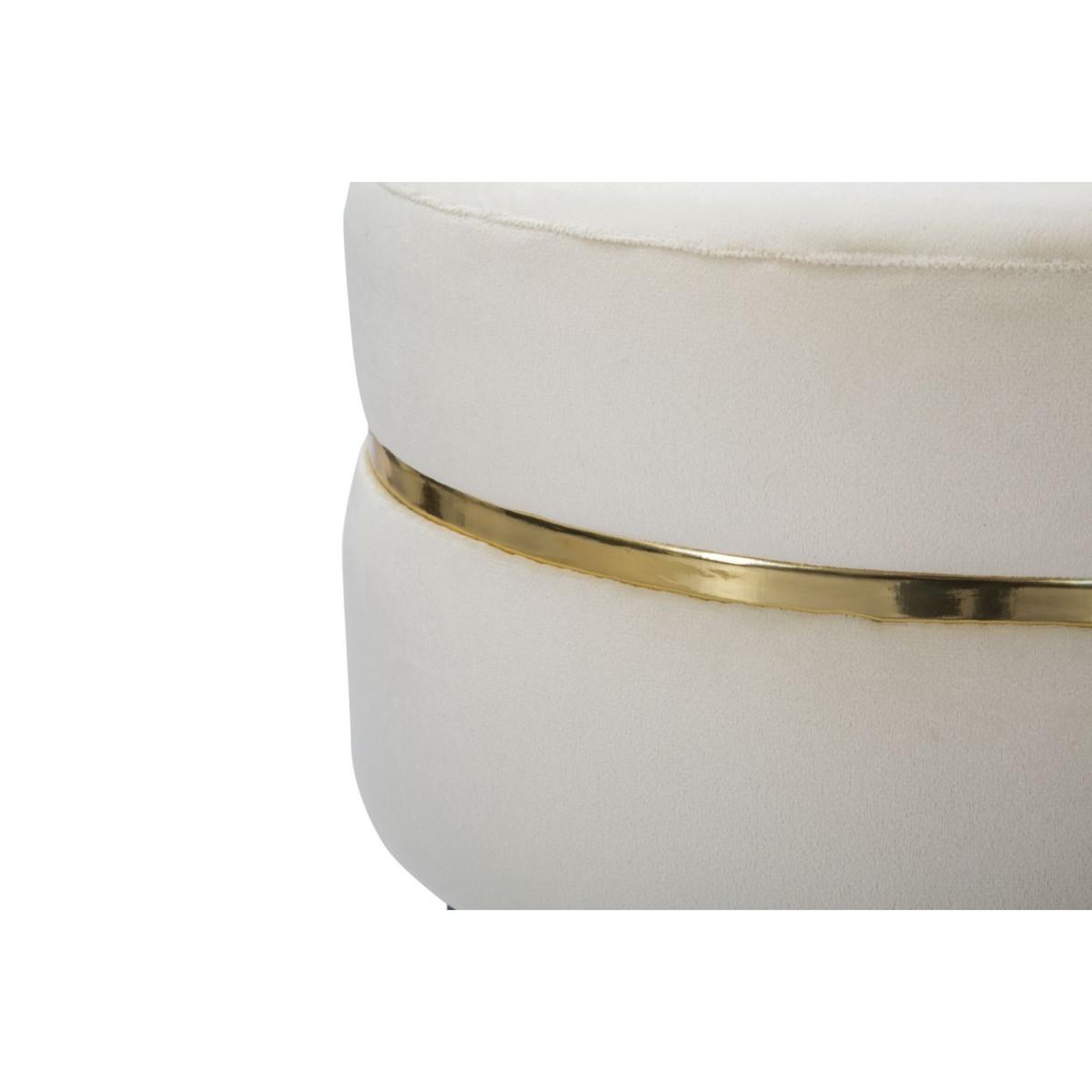 Voir la diapositive 3 : Paris Prix Tabouret design  paris  40cm crème & or