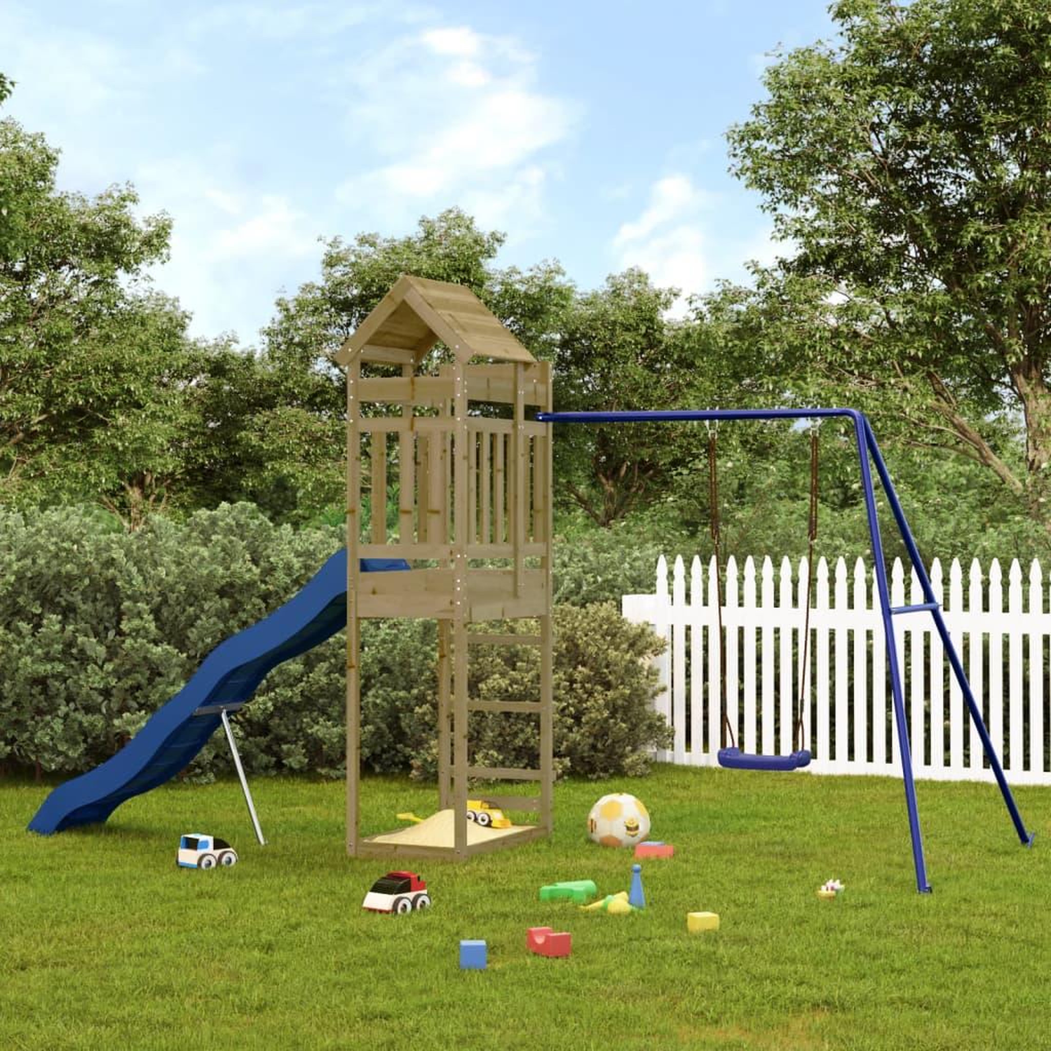 VIDAXL Aire de jeux d'exterieur bois de pin impregne
