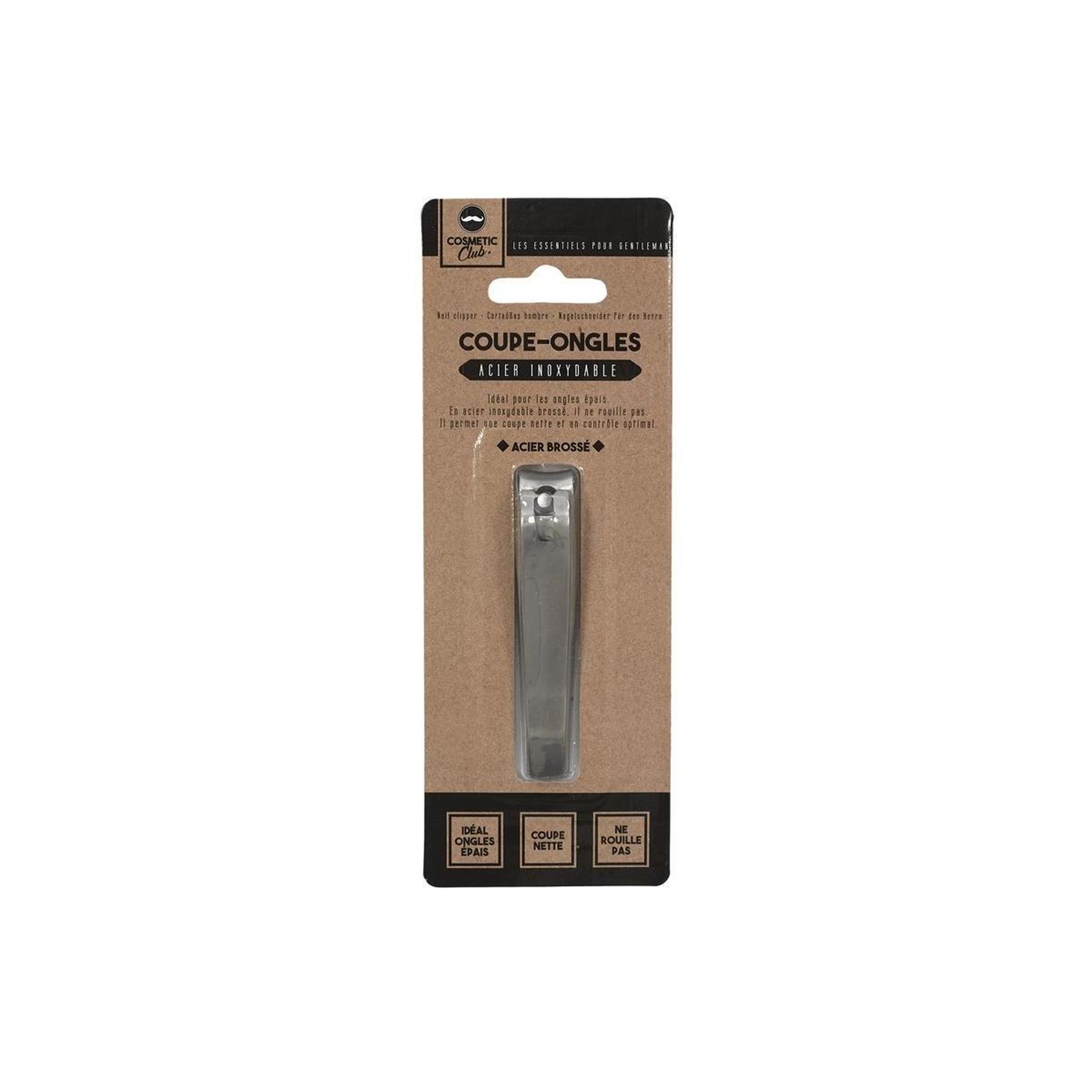 Voir la diapositive 2 : Cosmetic Club Coupe-ongles en acier brossé  beauty  8cm argent
