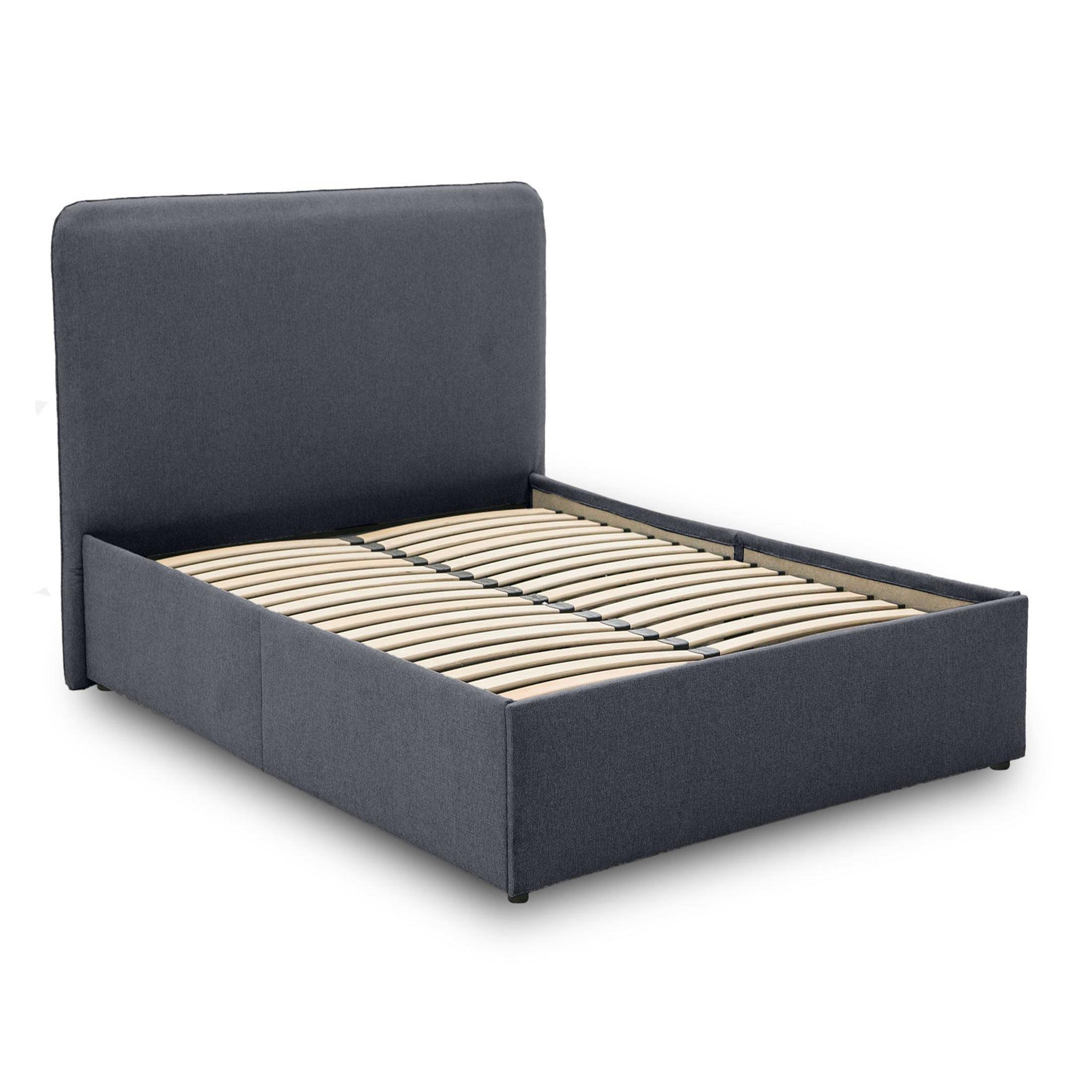 Voir la diapositive 6 : BEST MOBILIER Goyave - lit coffre - 160x200 - en tissu - sommier inclus