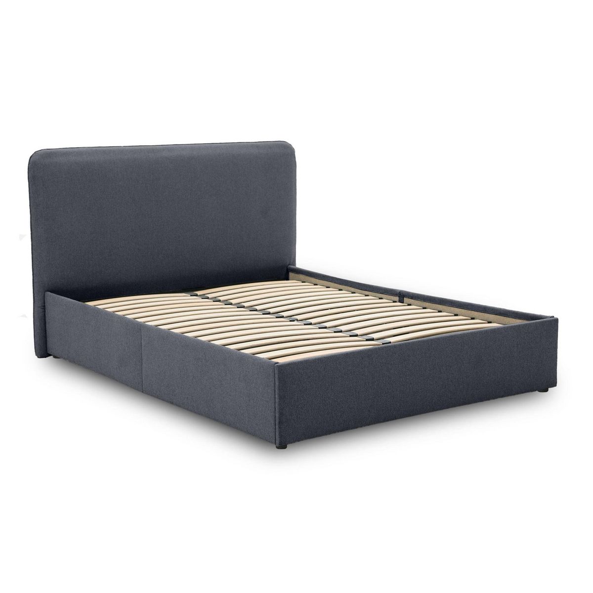 BEST MOBILIER Goyave - lit coffre - 160x200 - en tissu - sommier inclus