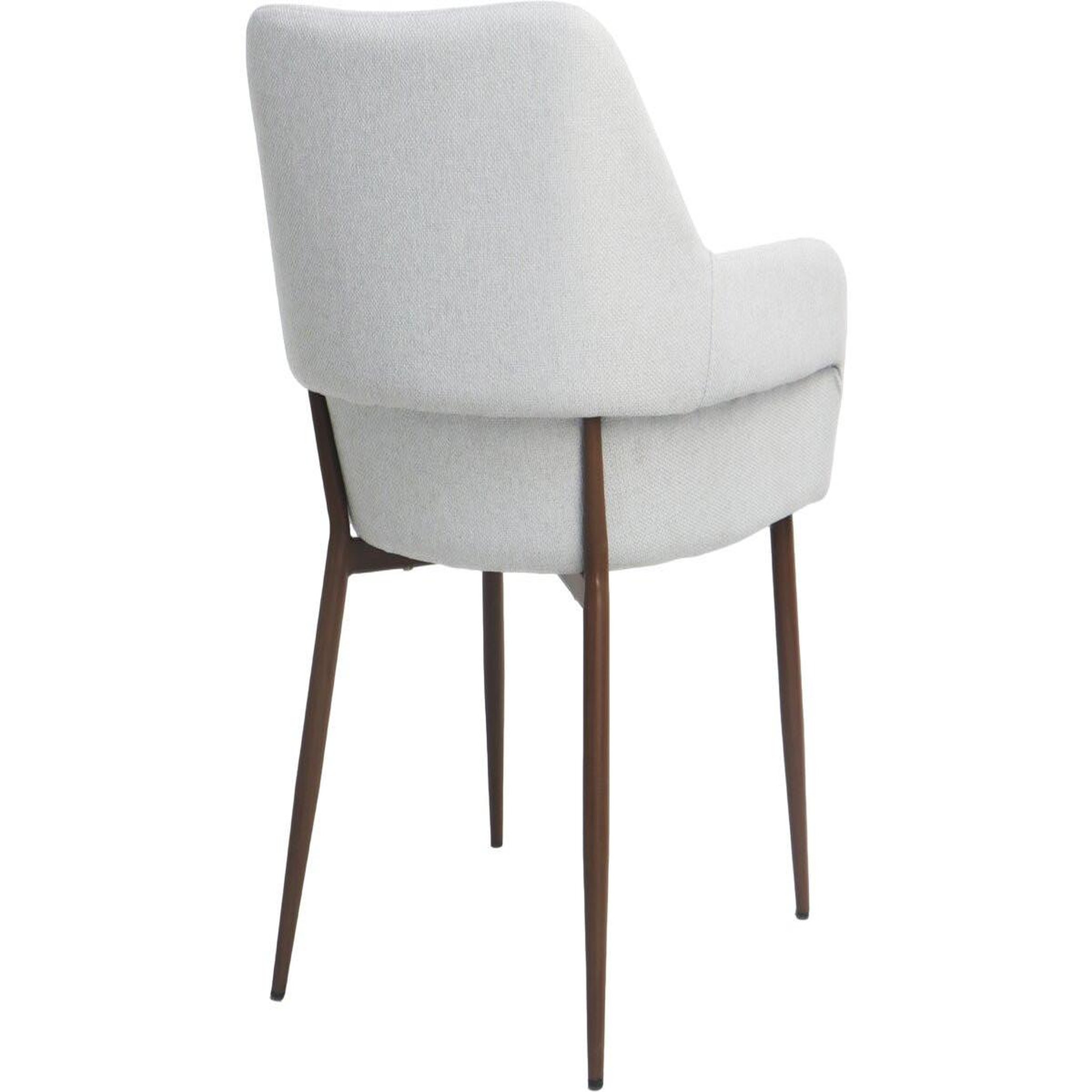 Voir la diapositive 6 : Habitat et Jardin Lot de 2 chaises de salle à manger avec accoudoirs  jade  - gris clair