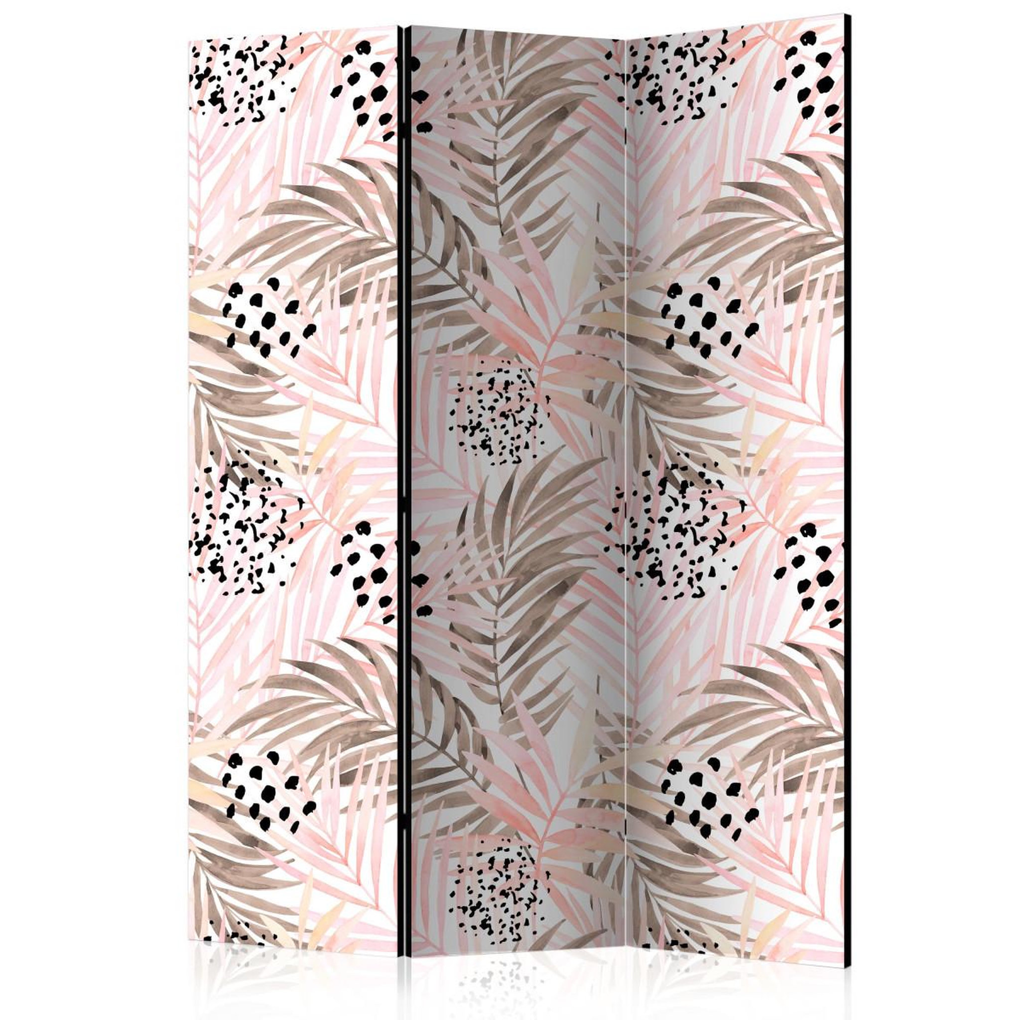 Paris Prix Paravent 3 volets  pink palm leaves  135x172cm