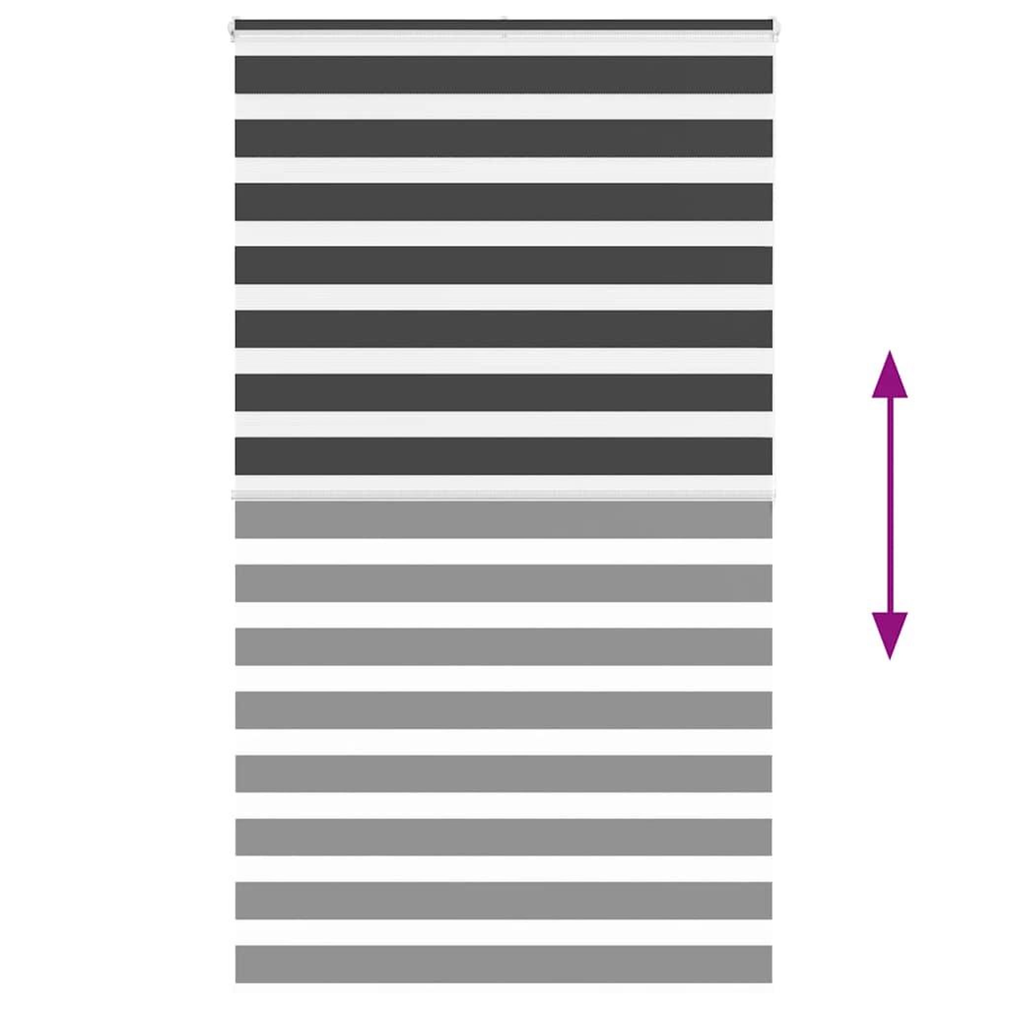 Voir la diapositive 5 : VIDAXL Store zebre noir 120x200 cm largeur du tissu 115,9 cm polyester