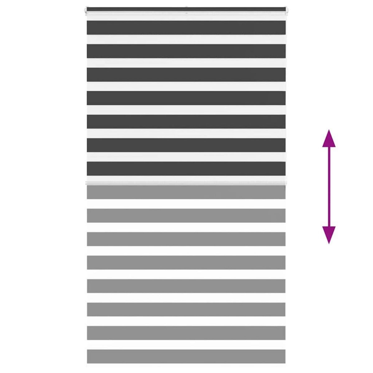 VIDAXL Store zebre noir 120x200 cm largeur du tissu 115,9 cm polyester