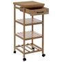 Voir la diapositive 2 : FIVE Desserte 3 Niveaux Bambou  Linha  90cm Naturel