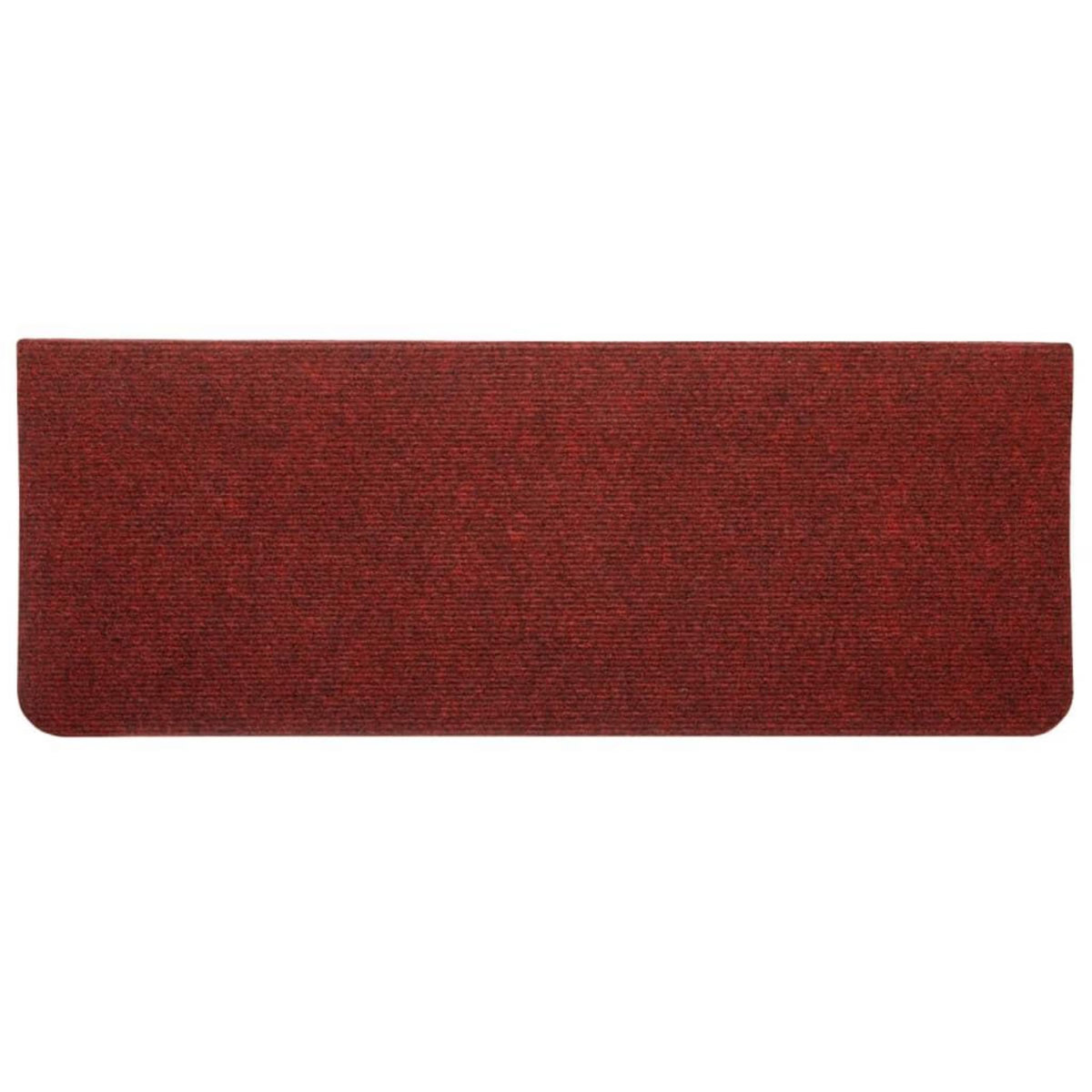 VIDAXL Tapis d'escalier autocollants 15 pcs 65x24,5x3,5 cm Rouge