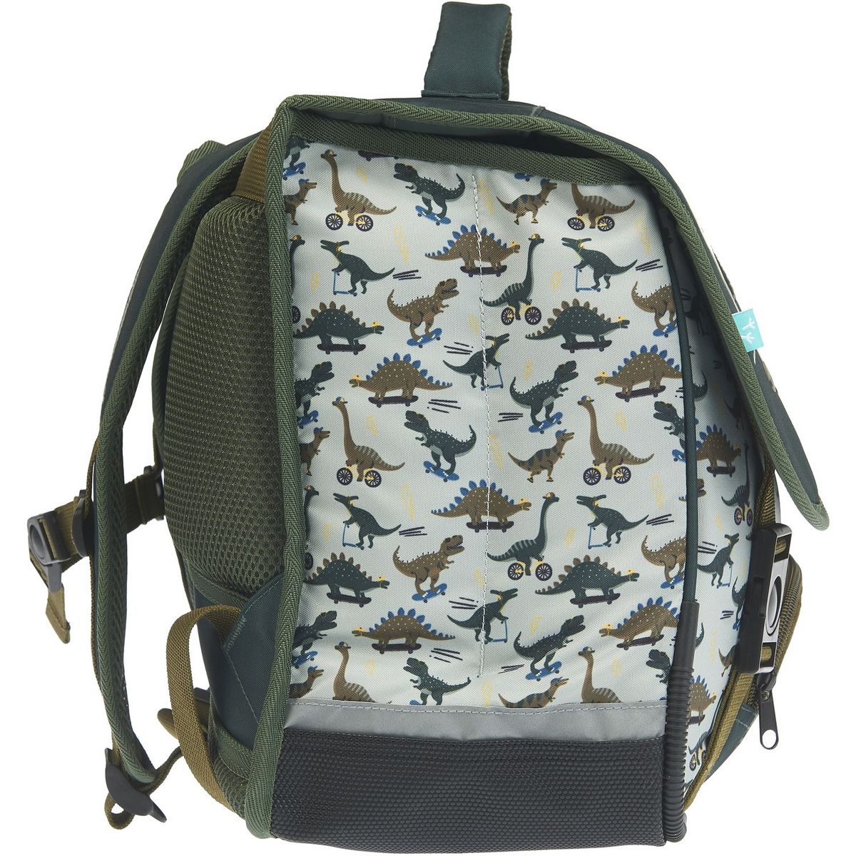 AUCHAN Cartable 36 cm marron Dinosaure