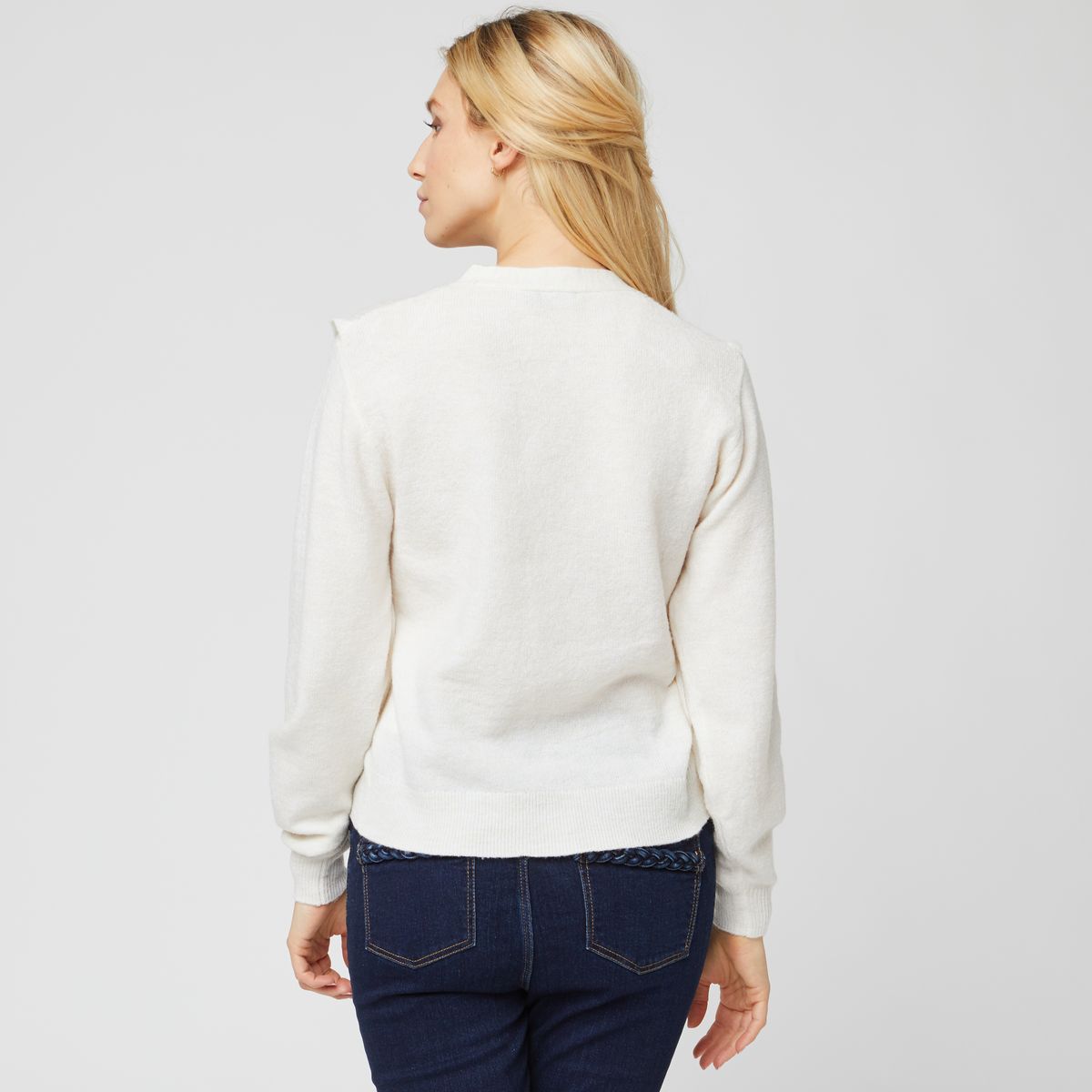 INEXTENSO Gilet à volants blanc femme