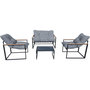 Voir la diapositive 1 : Habitat et Jardin Salon de jardin  Jules  - 4 places - Gris/Noir