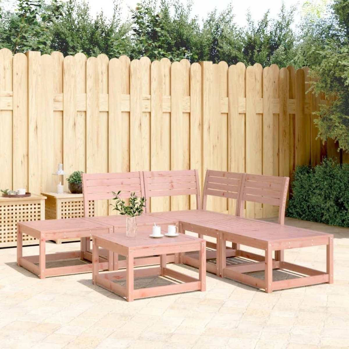 VIDAXL Salon de jardin 5 pcs bois massif de douglas