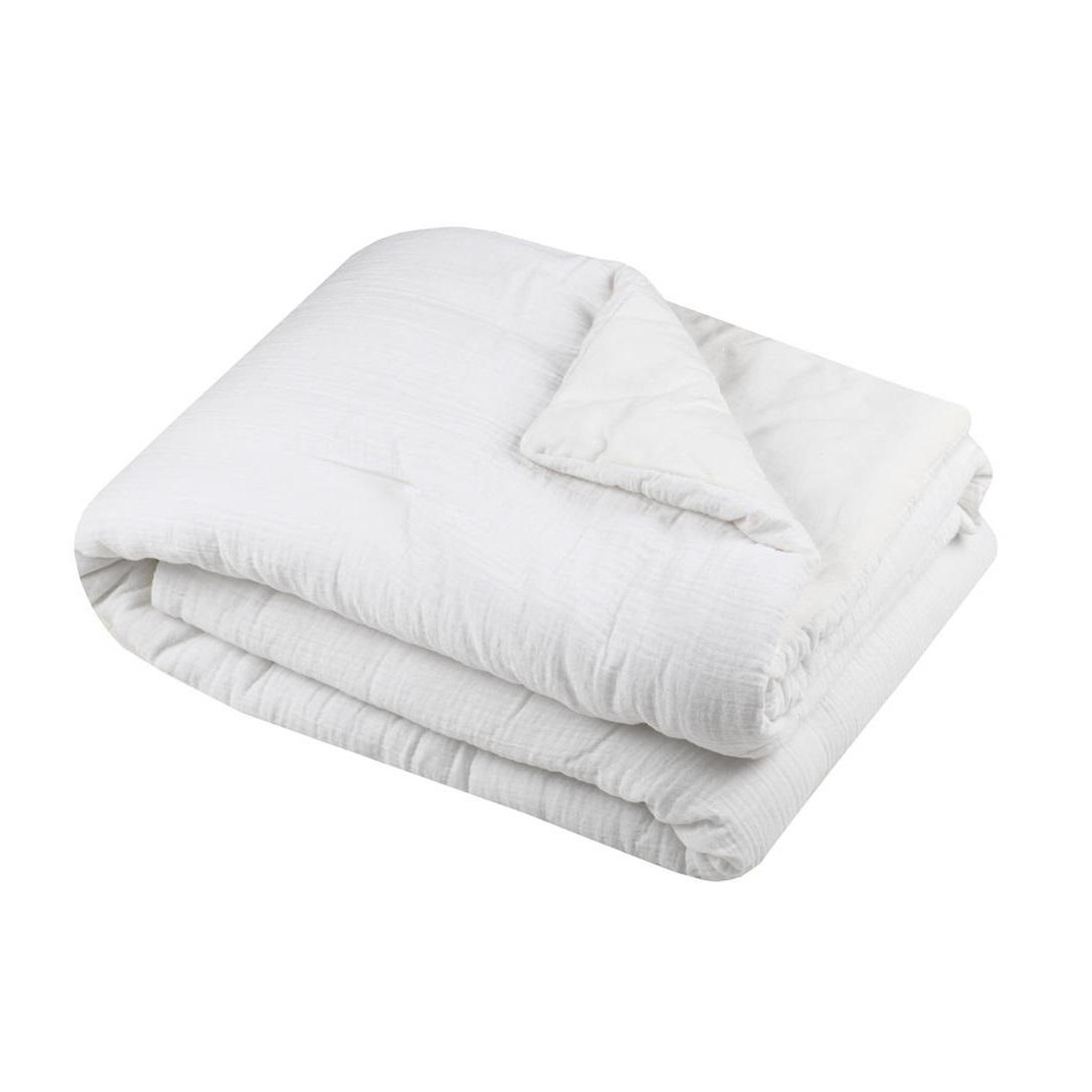 Eden Plaid ou edredon en gaze de coton 125 x 150 cm pop color ecru