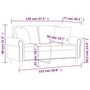 Voir la diapositive 6 : VIDAXL Canape 2 places avec oreillers cappuccino 120 cm similicuir