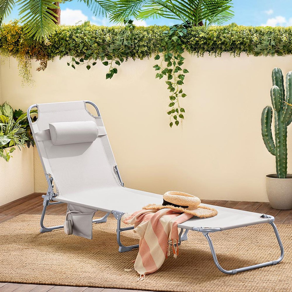 SOBUY SoBuy - Chaise Longue Pliable - Fonctionnel - OGS35