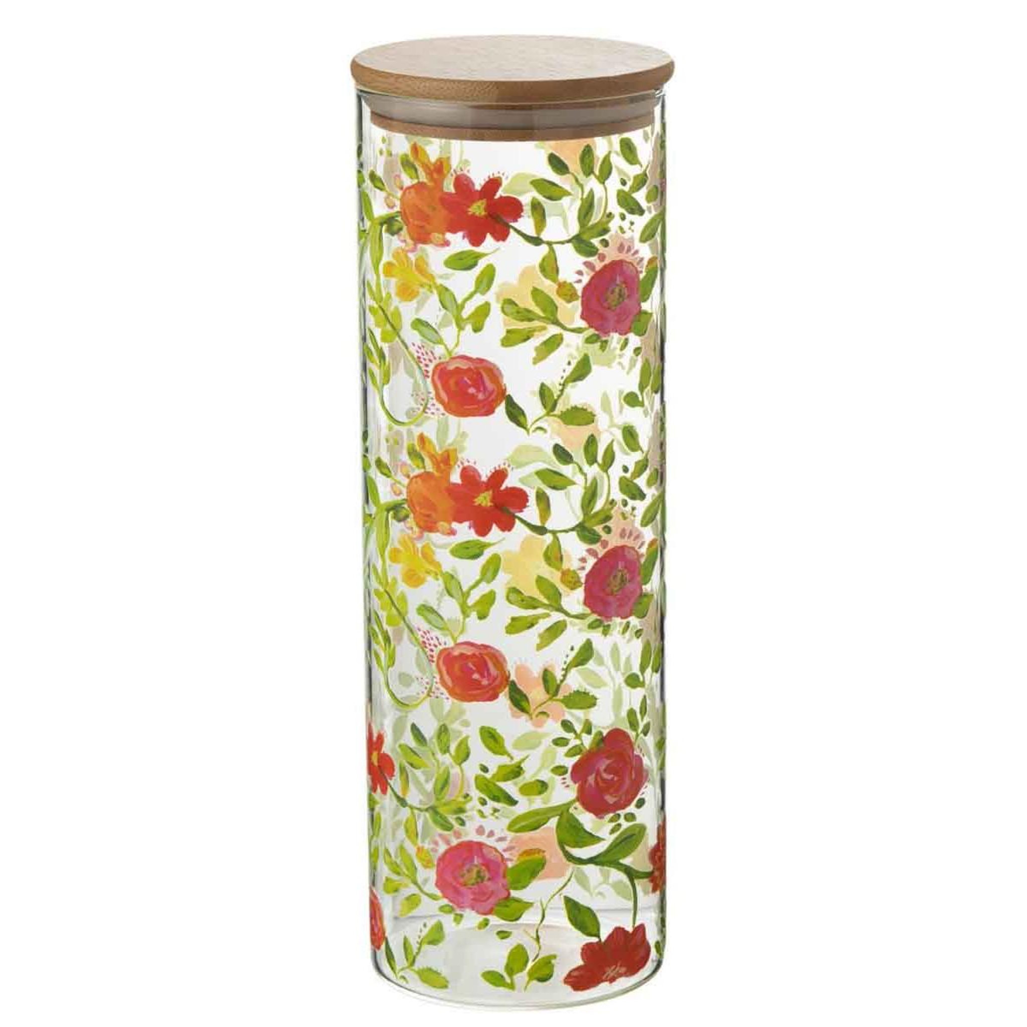 Voir la diapositive 1 : J-LINE Bocal de Conservation  Floral  1,9L Multicolore