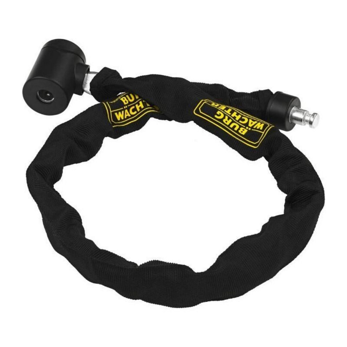 BURG WACHTER Antivol vélo chaîne - BURG WACHTER - 580 90 BLACK - Acier 6 mm - Textile haute résistance - 2 clés
