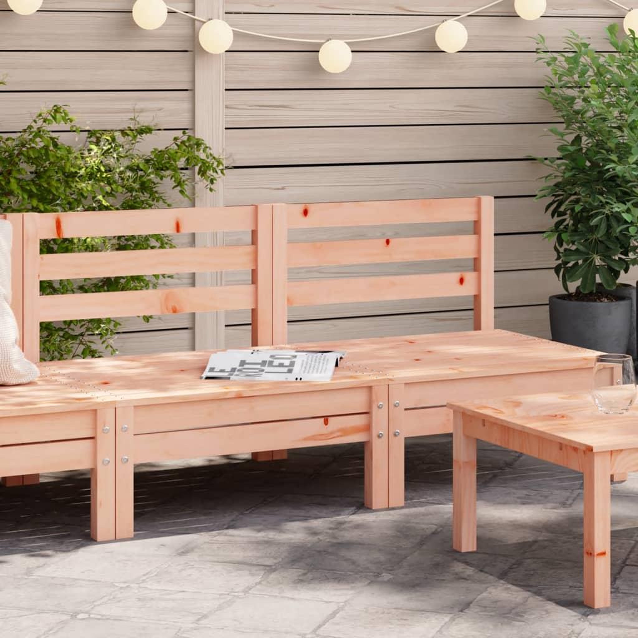 VIDAXL Canapes de jardin sans accoudoirs 2 pcs bois massif douglas