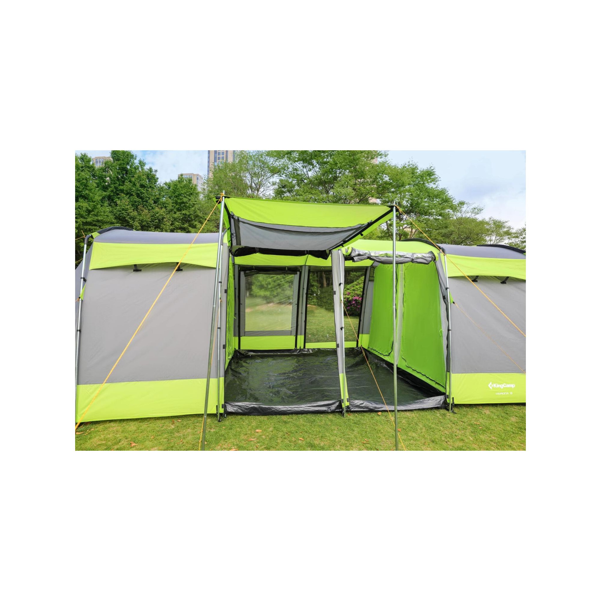 Voir la diapositive 3 : KINGCAMP Tente de camping familiale 8 places Verona - Kingcamp - Dimensions : 700 x 310 cm
