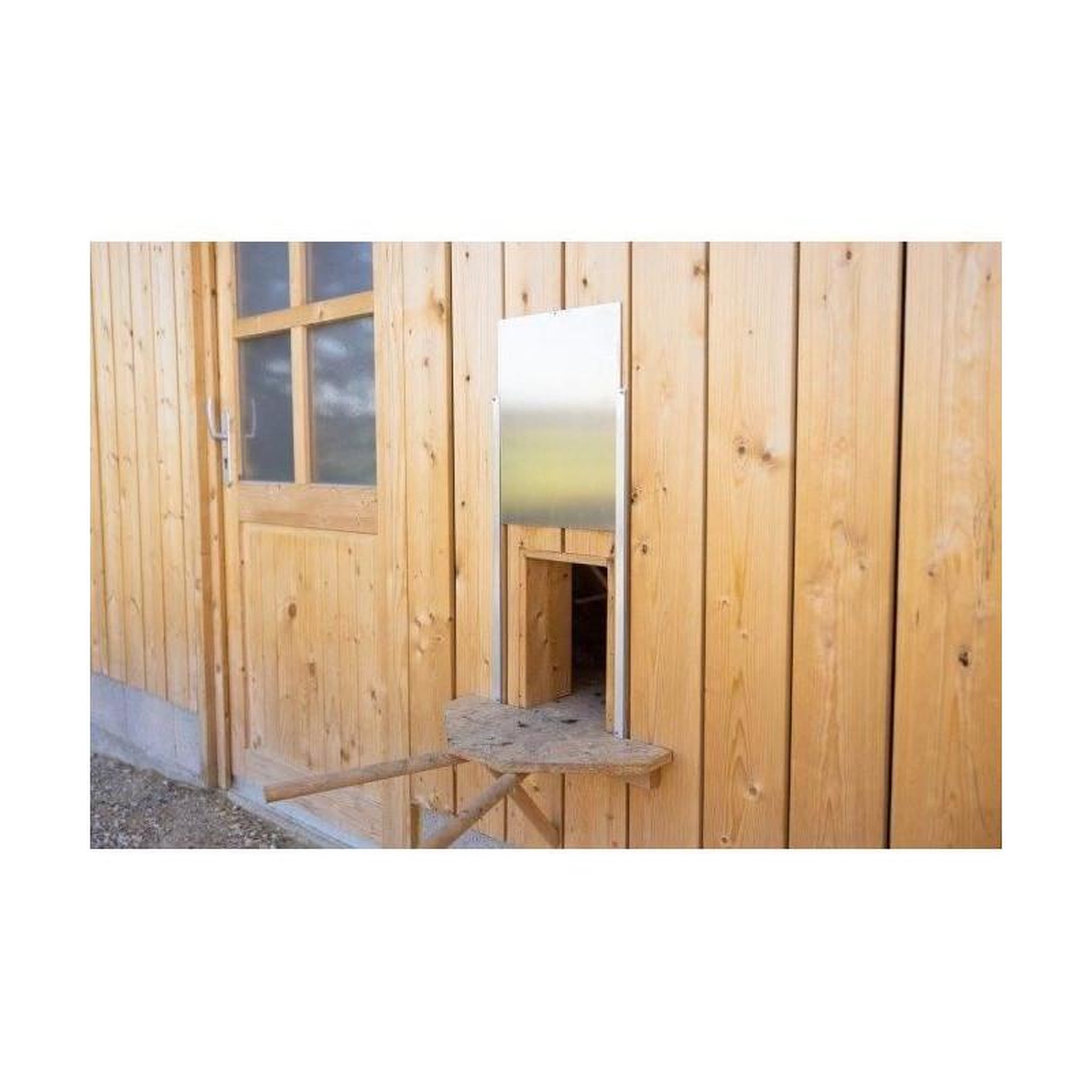 Voir la diapositive 2 : KERBL Porte poulailler coulissante - KERBL - Alu - 30 x 40 cm - Taille M