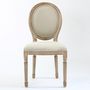 Voir la diapositive 2 : Paris Prix Lot de 2 Chaises Médaillon Tissu  Versailles  96cm Beige & Naturel