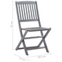 Voir la diapositive 6 : VIDAXL Chaises pliables d'exterieur lot de 2 et coussins Bois d'acacia