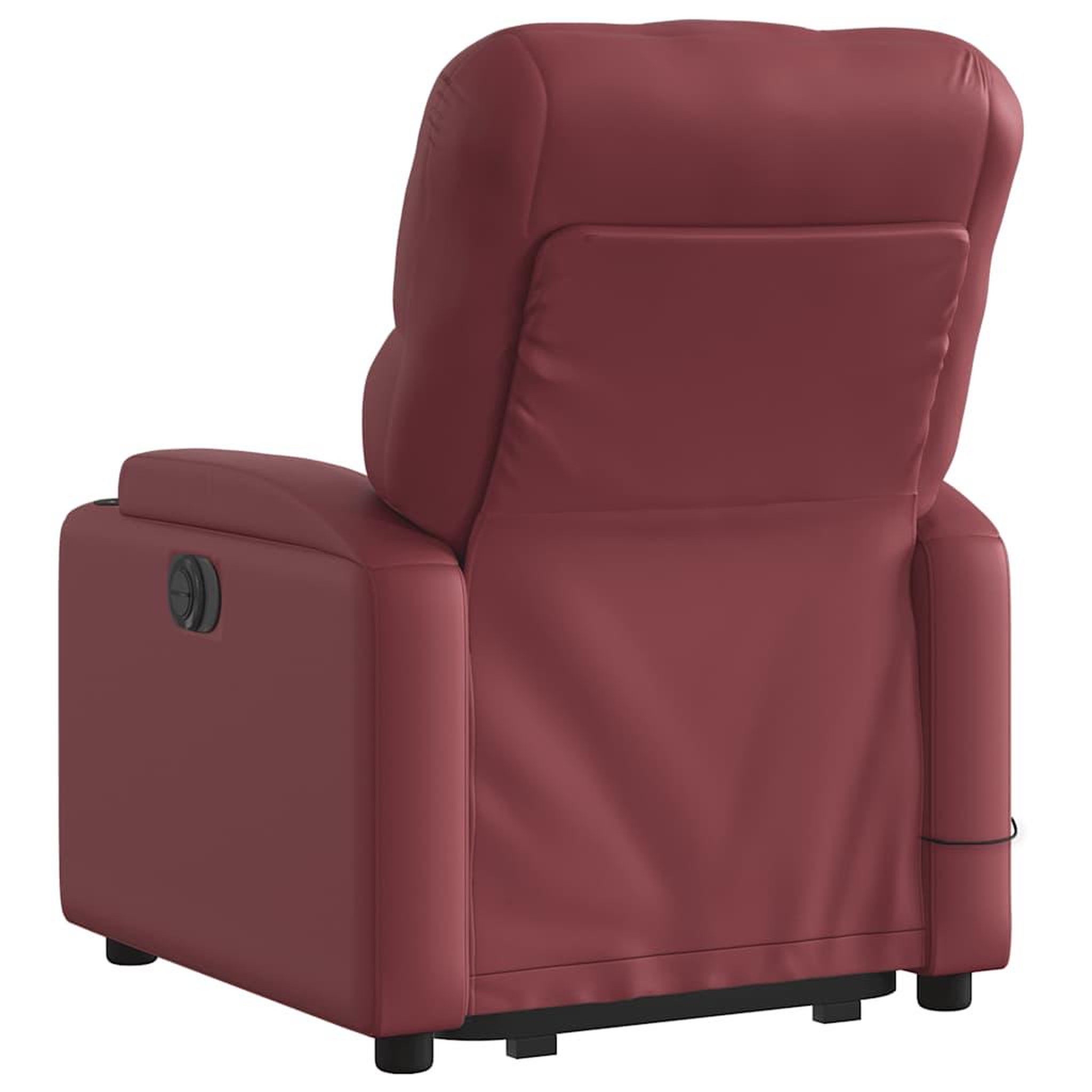Voir la diapositive 4 : VIDAXL Fauteuil inclinable de massage electrique rouge bordeaux