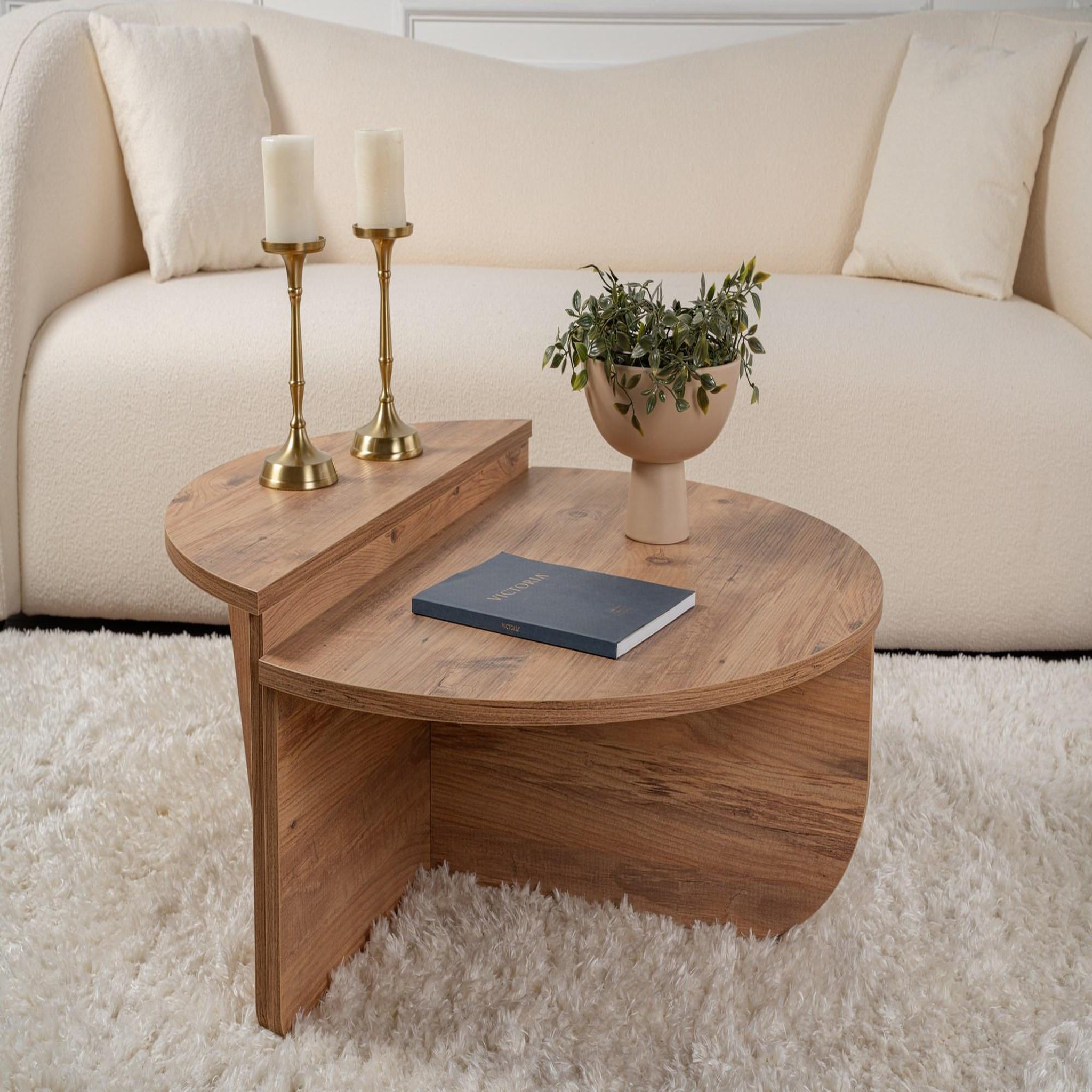 Voir la diapositive 2 : Habitat et Jardin Table basse en bois  orion  - 90 x 60 x 30 cm - pin atlantique