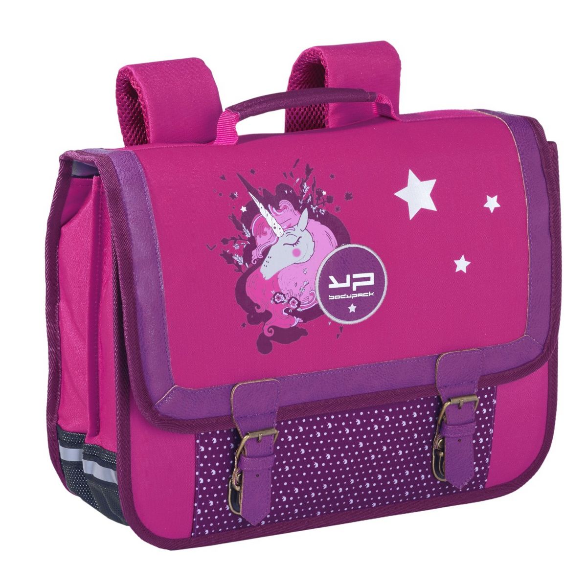 BODYPACK  Cartable 38cm 2 compartiments fille Licorne violet et rose