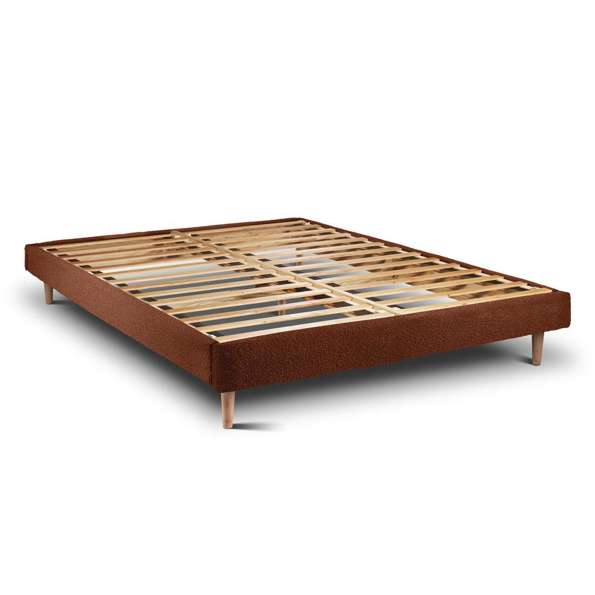 Voir la diapositive 4 : Sommeil de Plomb Lit avec tête de lit capitonnée bouclette et sommier kit - Hauteur totale : 29cm