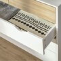 HOMCOM Commode 5 tiroirs design scandinave meuble de rangement chambre panneau de particules 99 x 39 x 101 cm blanc aspect chêne clair