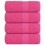 Voir la diapositive 1 : VIDAXL Serviettes de visage 4 pcs rose 30x30 cm 360 g m² 100% coton