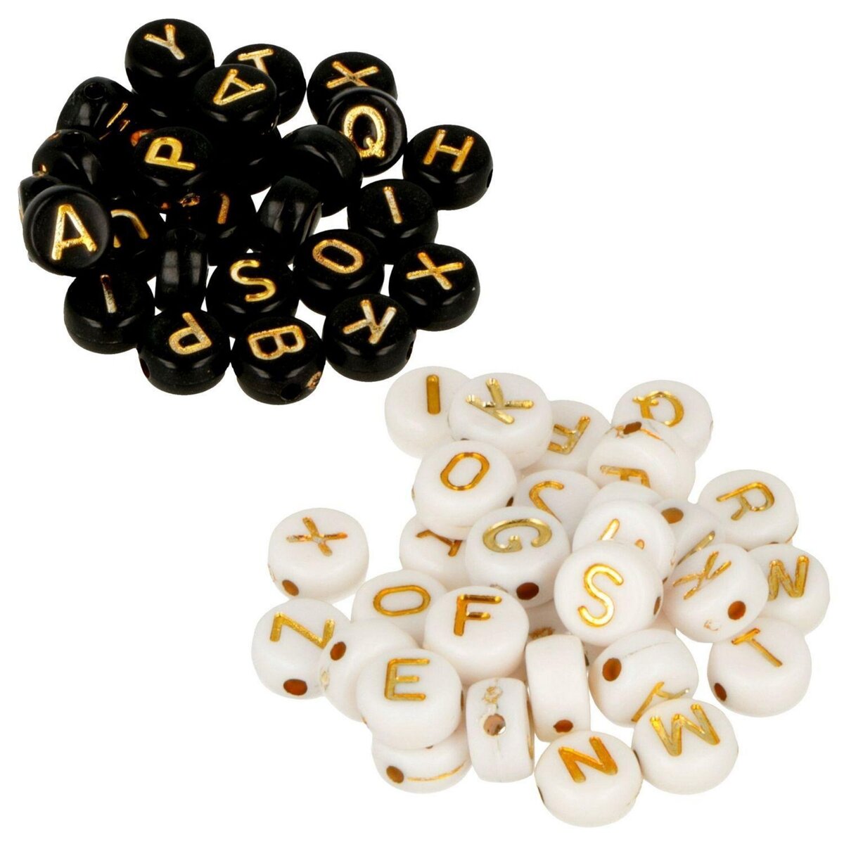 Artemio 600 Perles alphabet blanc/ noir