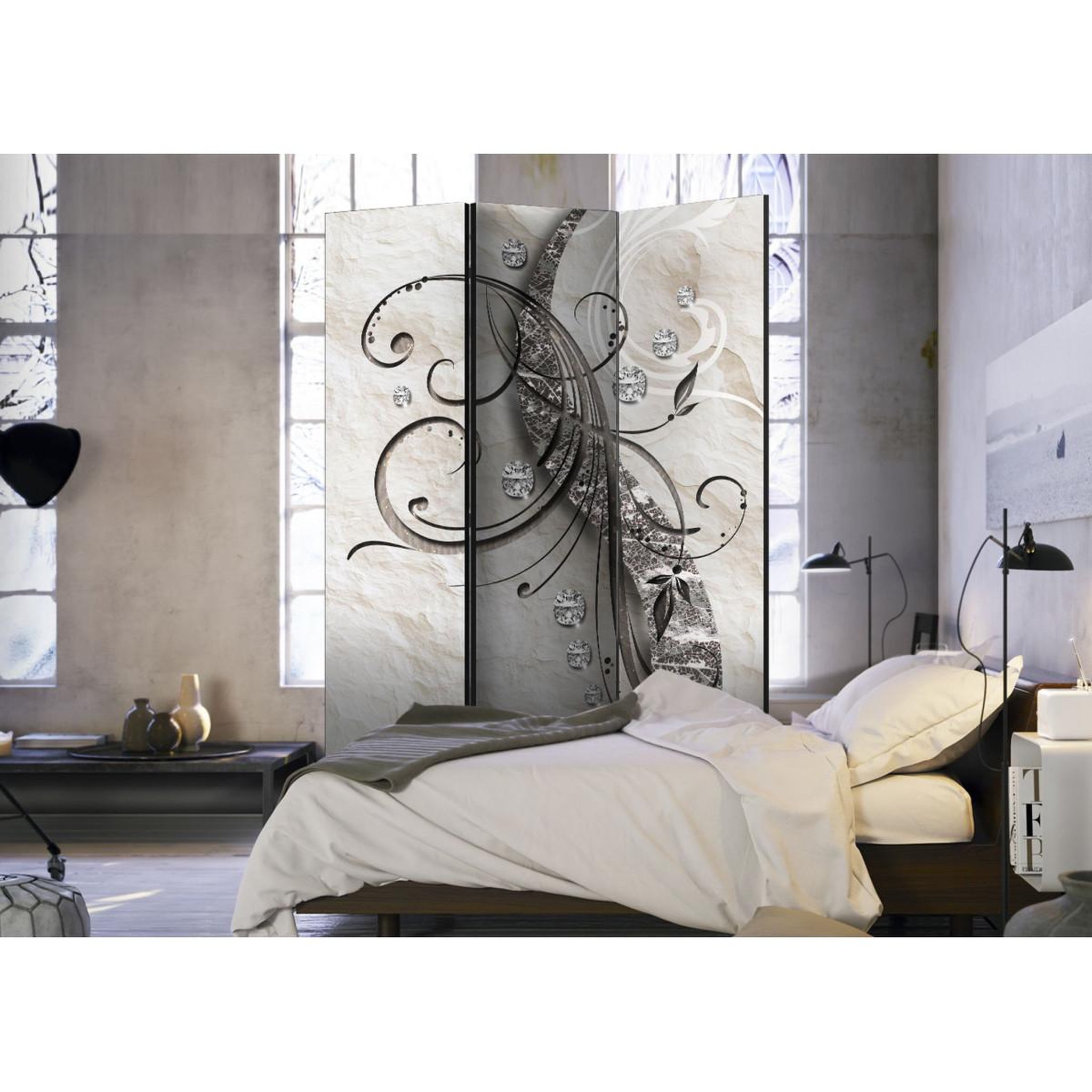 Voir la diapositive 2 : Paris Prix Paravent 3 volets  diamond trail  135x172cm