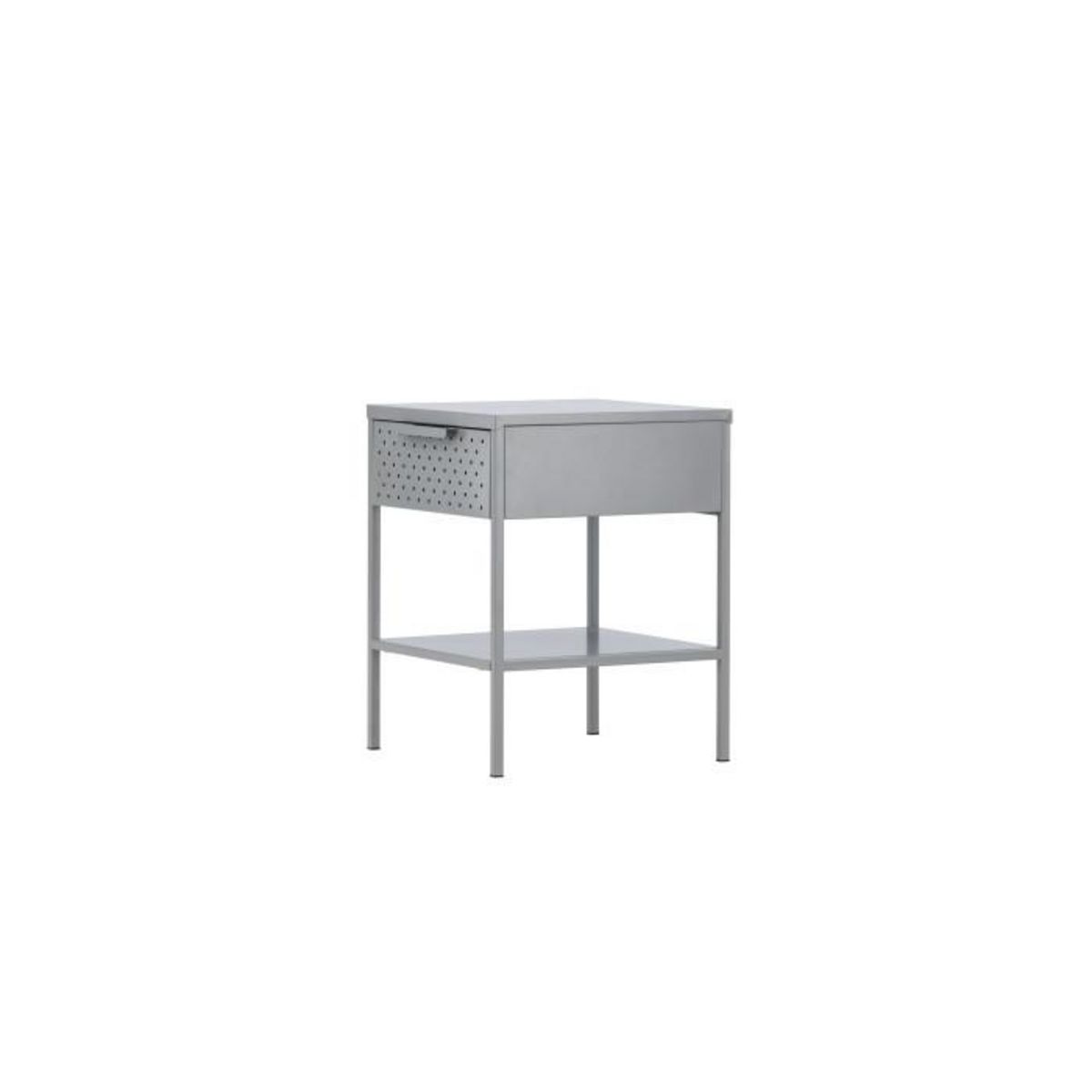 Paris Prix Table de Chevet en Métal  Sacramento  52cm Gris Clair