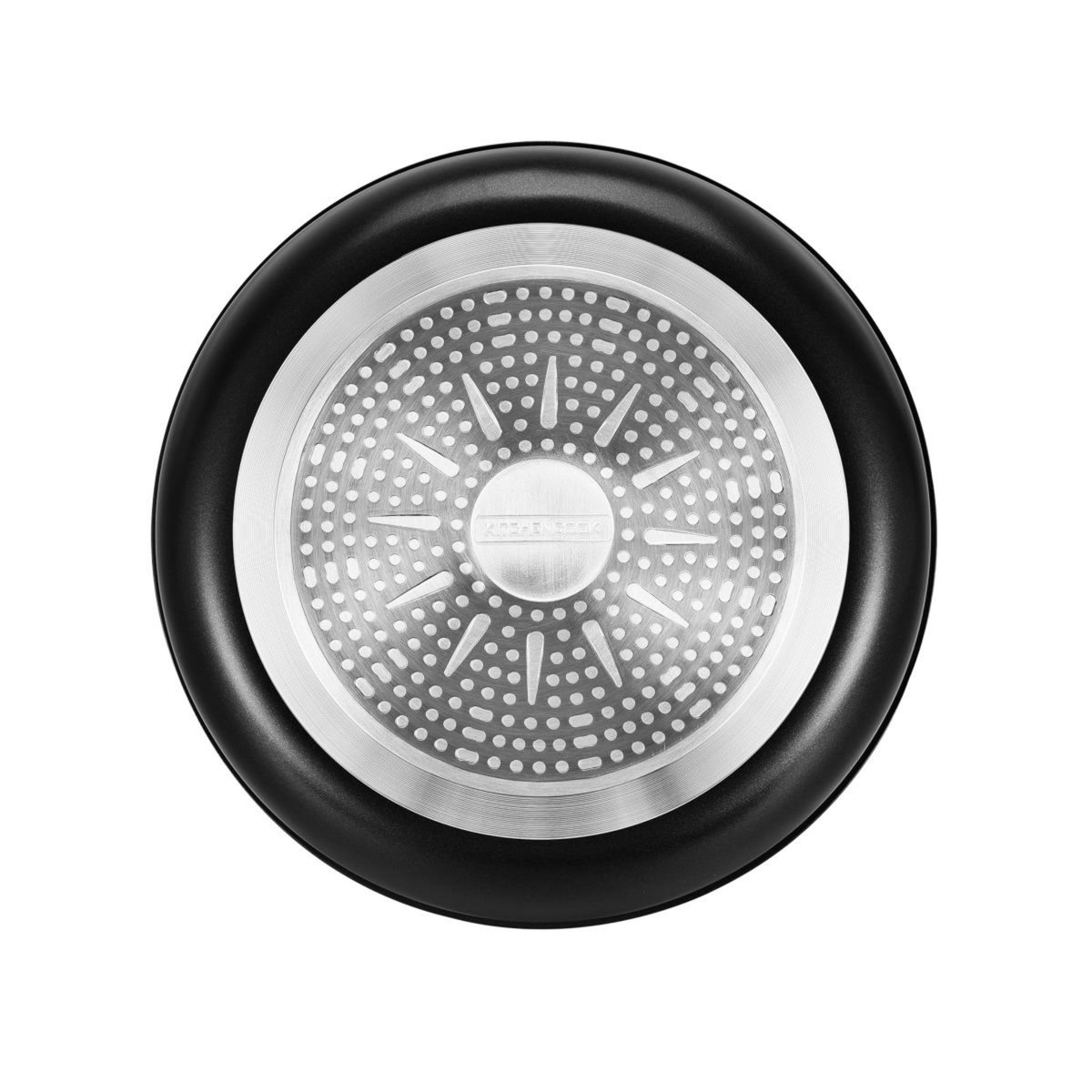 KITCHEN COOK Batterie de cuisine 10 pièces en aluminium noire