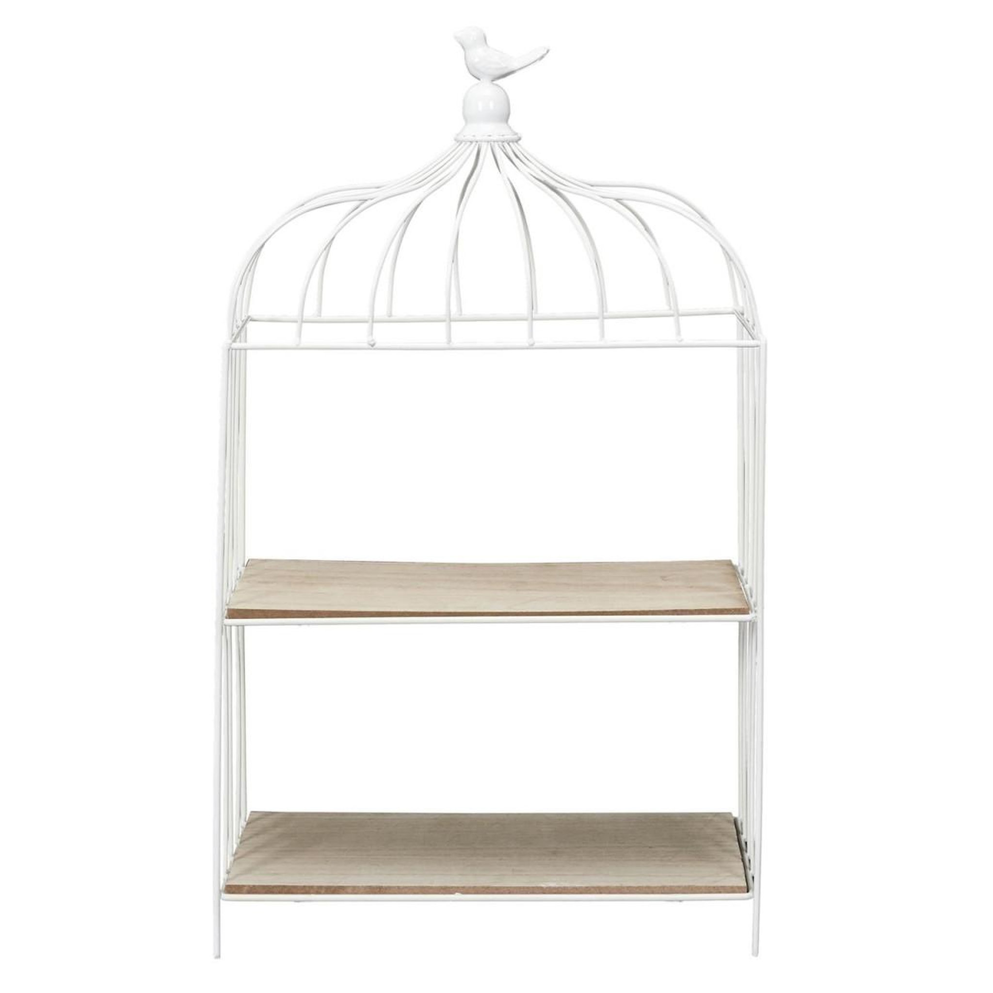Voir la diapositive 2 : The Home Deco Factory Étagère Déco à Poser  Cage à Oiseau  51cm Blanc