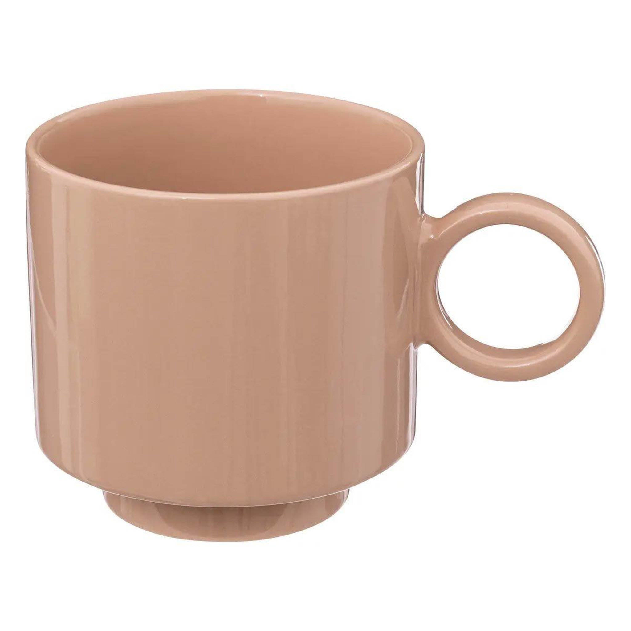 Voir la diapositive 2 : SECRET DE GOURMET Lot de 6 mugs en céramique  anne  38cl nude