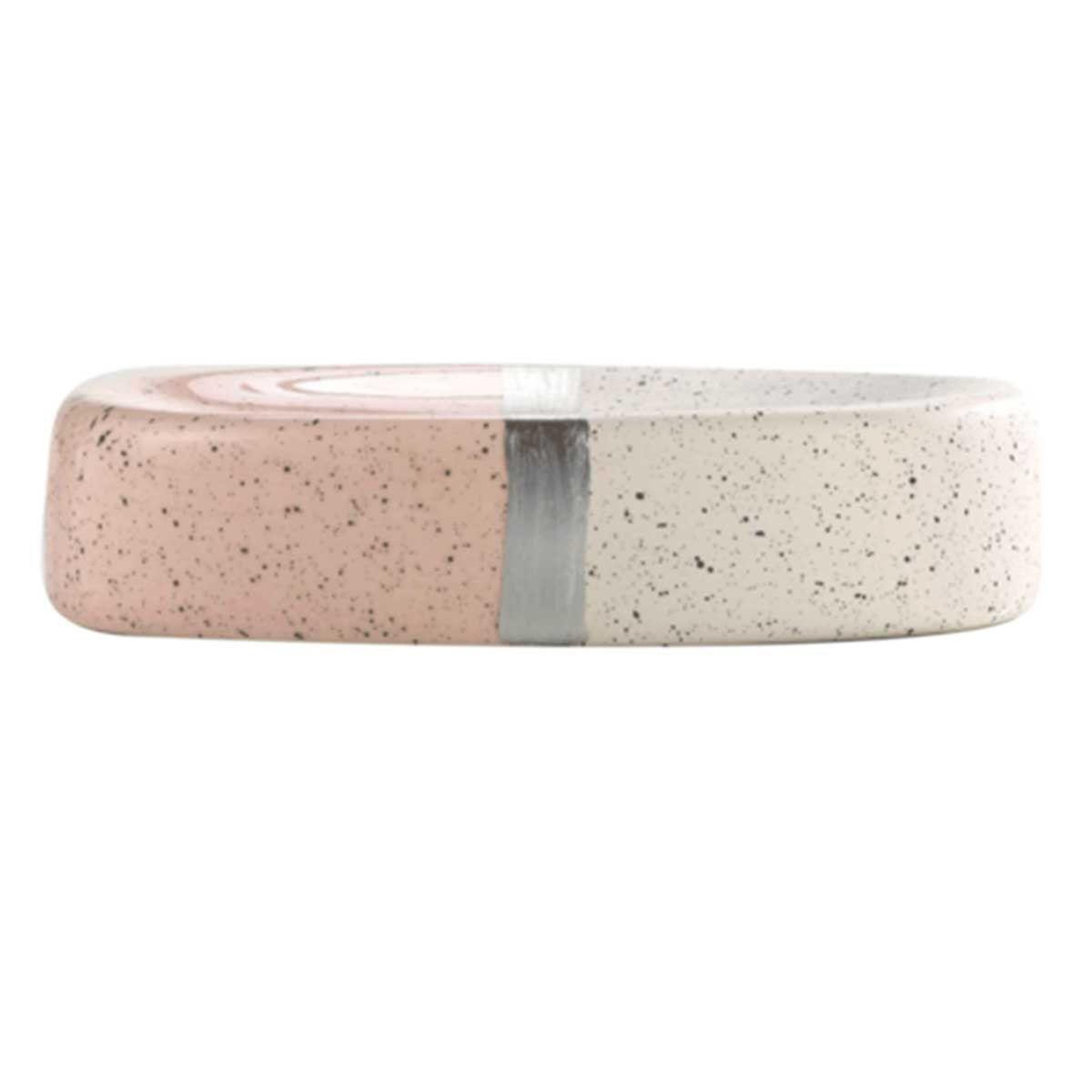 Voir la diapositive 2 : Douceur d'Intérieur Porte savon céramique design  skyline  26cm rose
