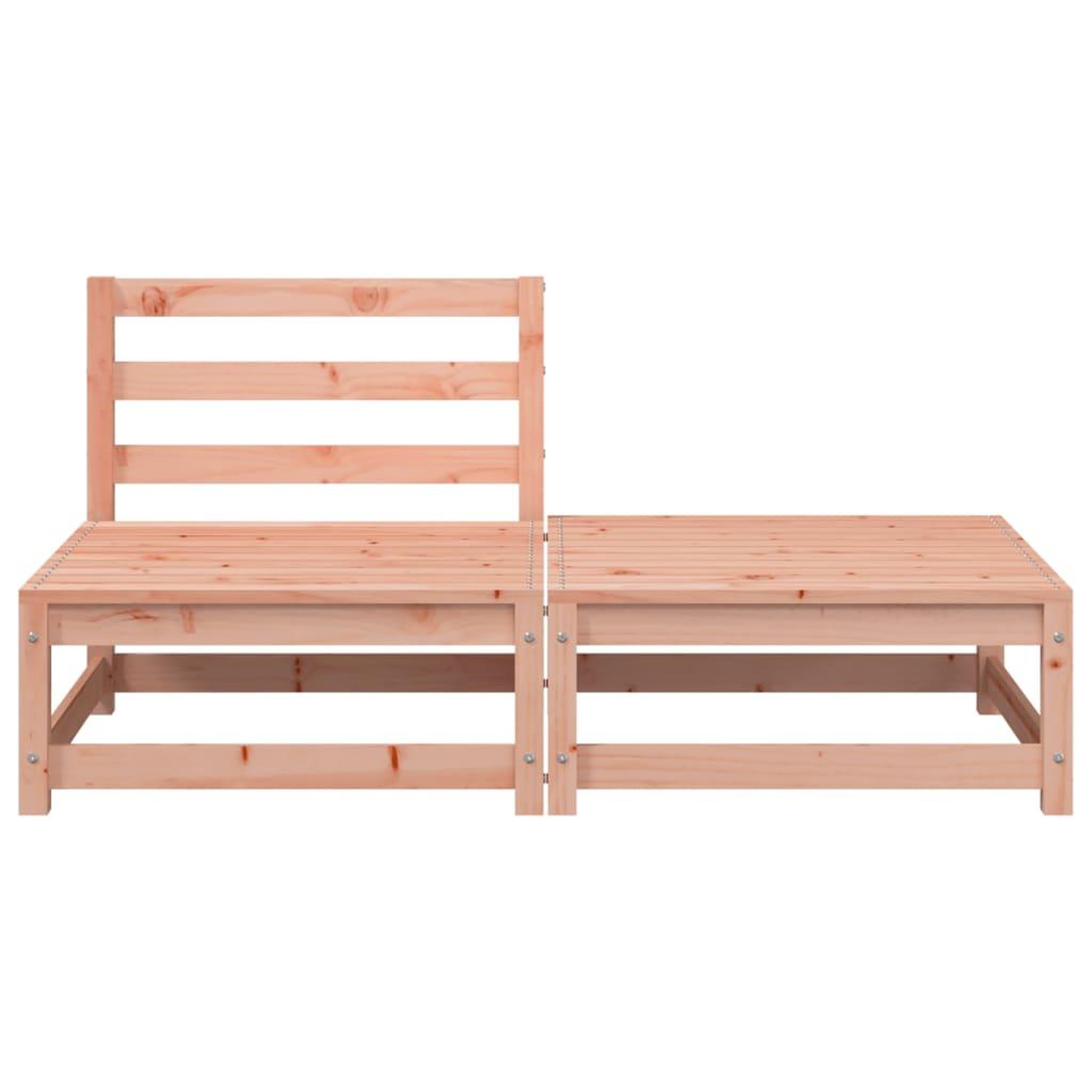 Voir la diapositive 4 : VIDAXL Canape jardin sans accoudoirs repose-pieds bois massif douglas