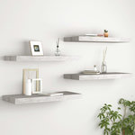 VIDAXL Etageres murales flottantes 4 pcs gris beton 60x23,5x3,8 cm MDF