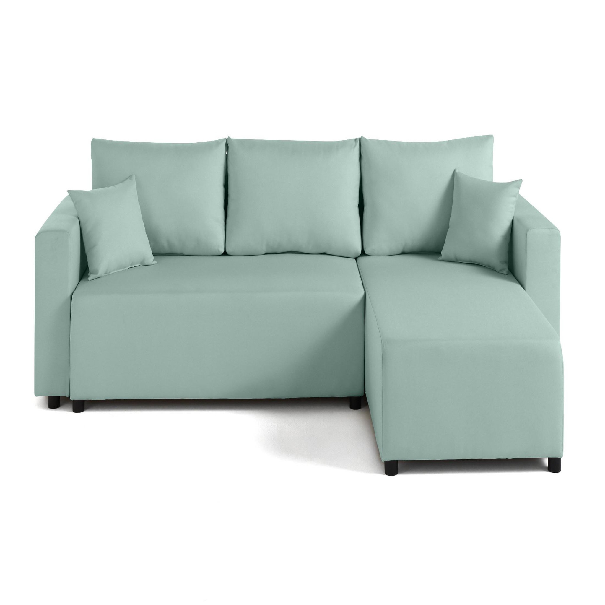 Voir la diapositive 1 : BEST MOBILIER Regala - canapé d'angle réversible - 4 places - convertible avec coffre - en tissu