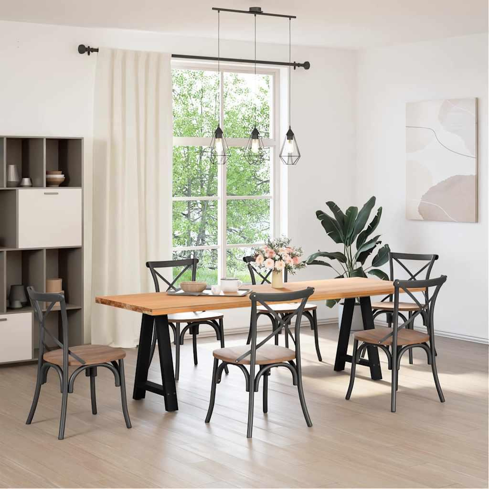 Voir la diapositive 2 : VIDAXL Pieds de table basse forme de A 2 pcs noir 60x(72-73) cm acier
