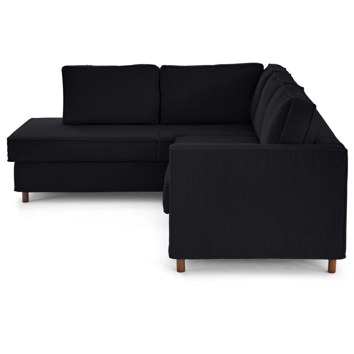 LISA DESIGN Jake - canapé déhoussable d'angle gauche 5 places en velours côtelé